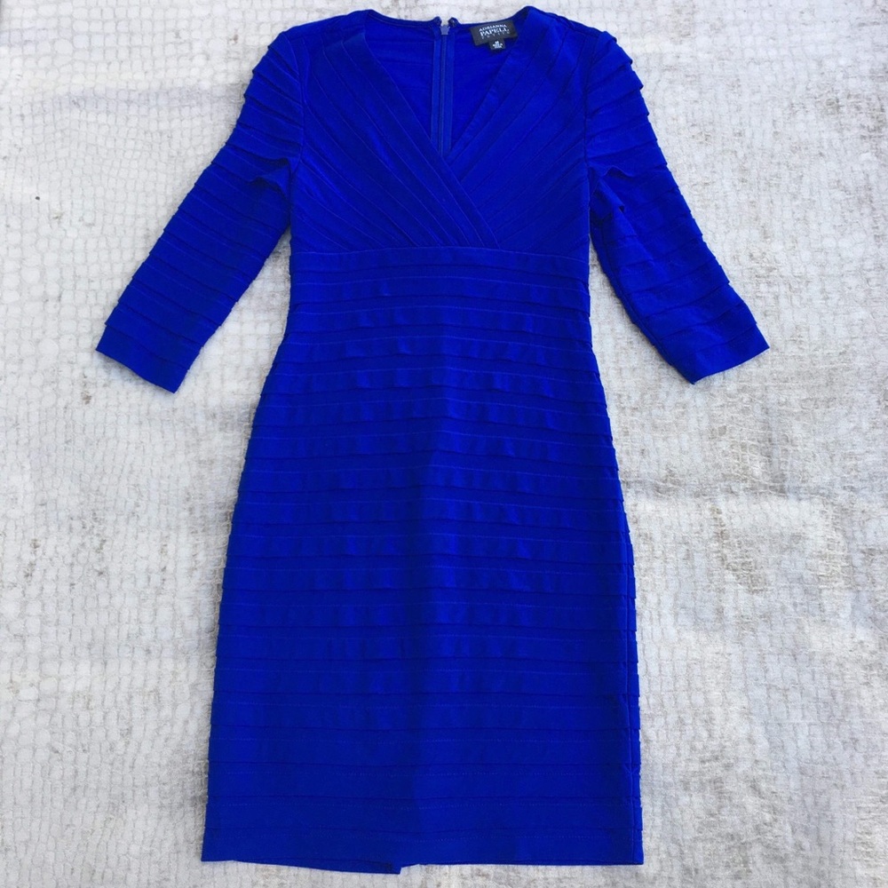 Adriana Papell Ruffle Front Bodycon Dress